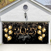Aperturee - Aperturee Gold Blue Glitter 2025 New Year Garage Door Banner